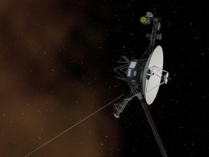 In 2012 bereikte Voyager 1 de interstellaire ruimte. Deze regio buiten de heliosfeer is gevuld met onder andere plasma, dat door de zonne-uitbarsting ging trillen.  Bron: NASA/JPL-Caltech