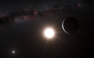 Artistieke impressie van een exoplaneet. Afbeelding, European Southern Observatory