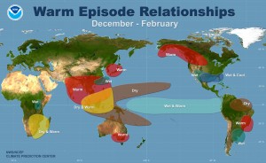 De effecten van El Niño op het klimaat rond de wereldFoto: NOAA:Climate Prediction Center
