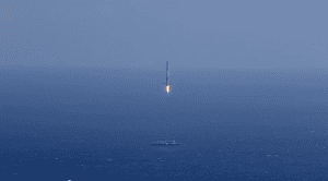 Falcon 9, screenshot uit de youtube video. Bron: SpaceX