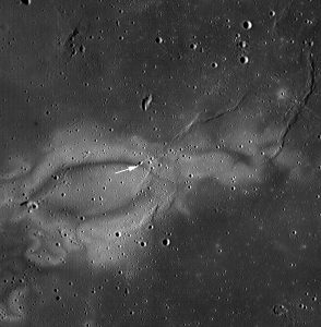 Wervelende patronen op het oppervlak van de maan. Foto: Nasa