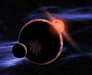 Een exoplaneet in de leefbare zone om een rode dwerg. Bron: NASA
