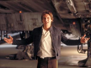 Han Solo is een mooie kerel om een biertje mee te doen. Je pinverzoek moet in Star Wars dan alleen wel sneller dan het licht gaan als je wil afrekenen voordat Han en je biertje dood zijn. 