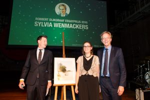 Sylvia Wenmackers ontving tijdens het gala van de wetenschap de Robbert Dijkgraaf Essayprijs. Foto: Daniël Rommens