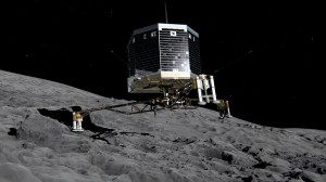 landing van Philae op komeet 67P. Afbeelding: ESA