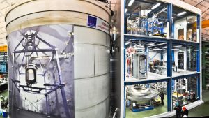 Het Xenon1T experiment speurt naar donkere materie in het ondergrondse lab Gran Sasso in Italië