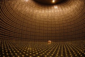 De Super-Kamiokande neutrino-detector in Japan.