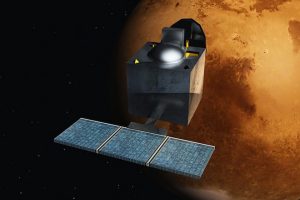 De Mars Orbiter Mission (MOM), ook wel bekend als Mangalyaan. Bron: ISRO