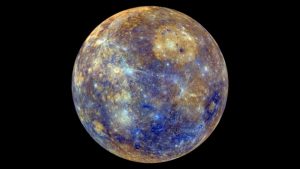 De planeet Mercurius. Bron: Nasa/JHUAPL/Carnegie inst. of Washington