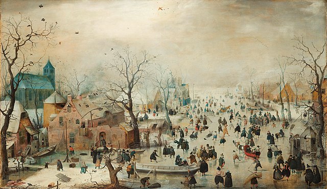 Hendrick Avercamp Winterlandschap met ijsvermaak