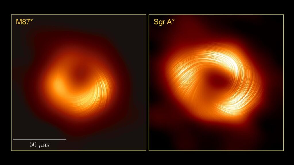 m87 en sgra gepolariseerd