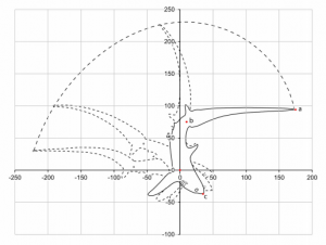Een schematische weergave van de staartslag. Bron: Oliver SP, Turner JR, Gann K, Silvosa M, D'Urban Jackson T; PLOS ONE 8(7)